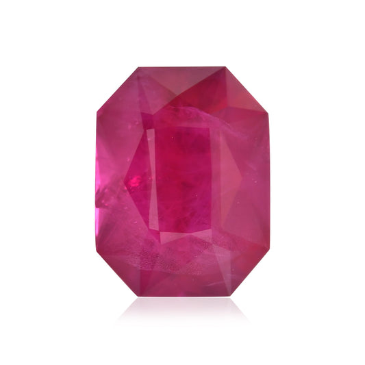 2,31 Karat roter burmesischer Radiant-Rubin GRS
