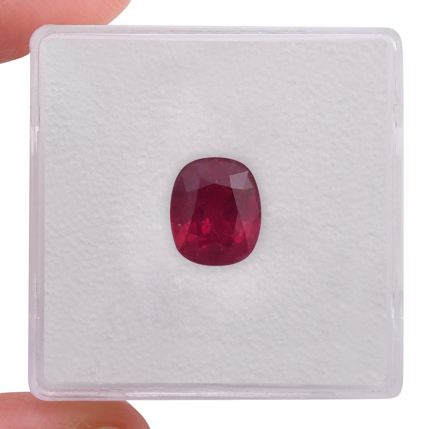 2,52 Karat roter burmesischer Kissenrubin CD