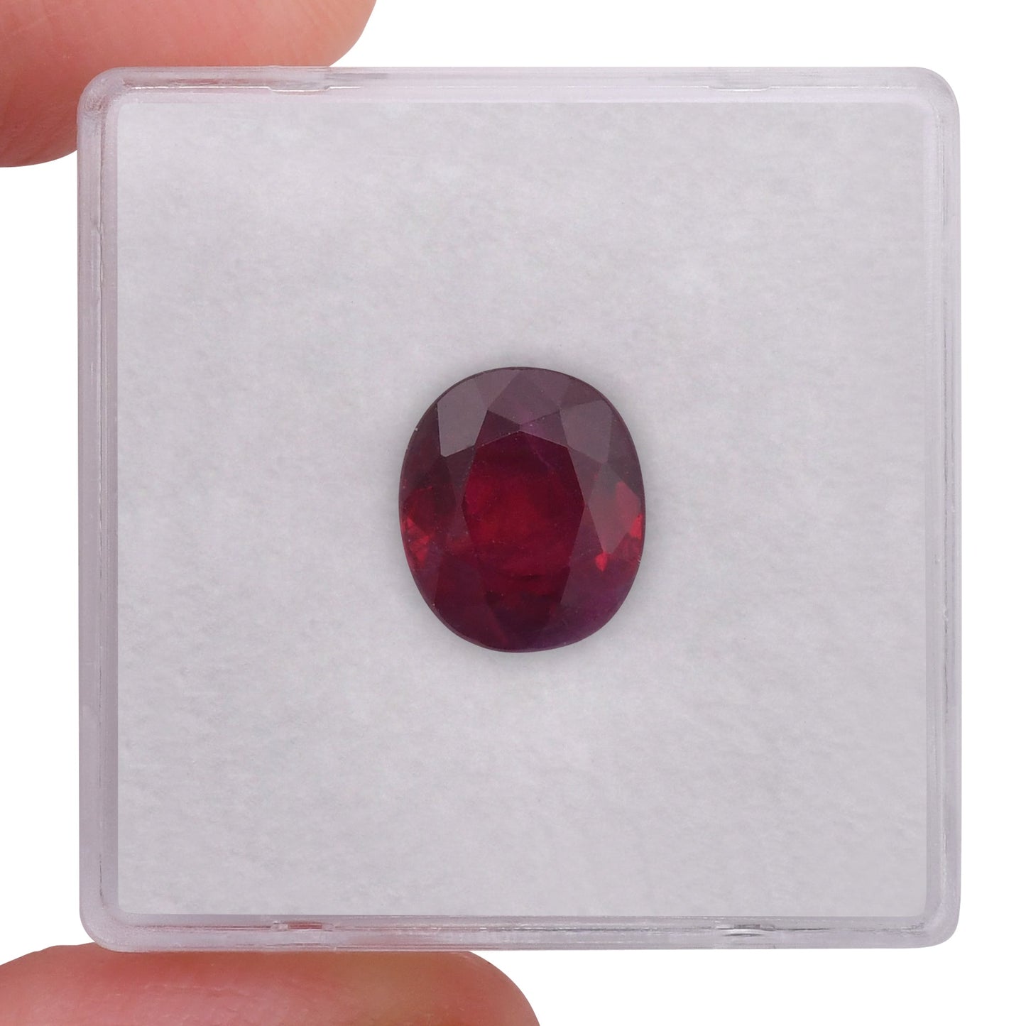 3,91 Karat roter burmesischer Kissenrubin CD