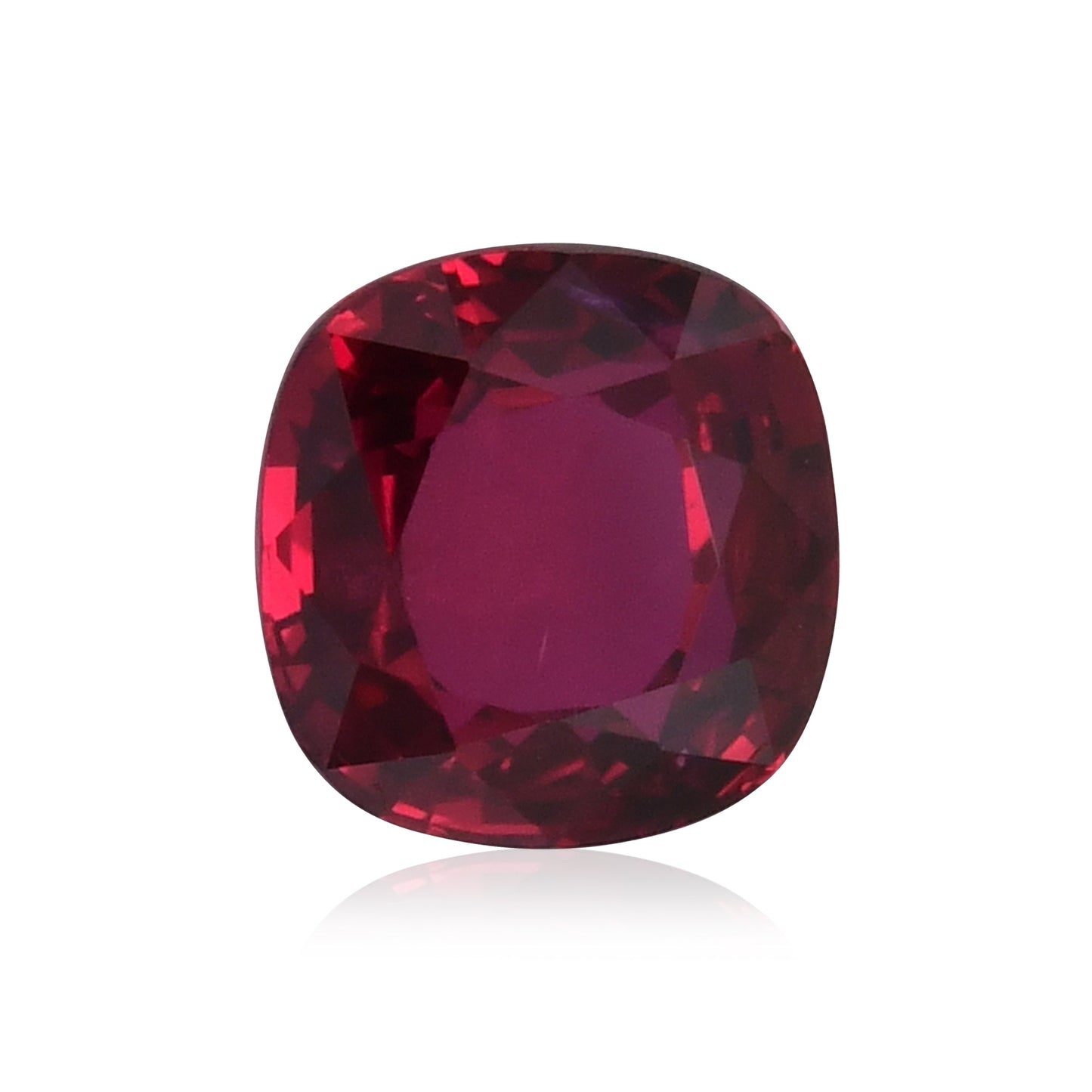 3.36 Carat Red MOZAMBIQUE Cushion Ruby GRS