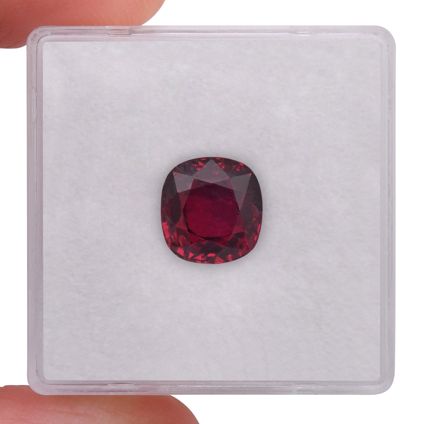 3.36 Carat Red MOZAMBIQUE Cushion Ruby GRS