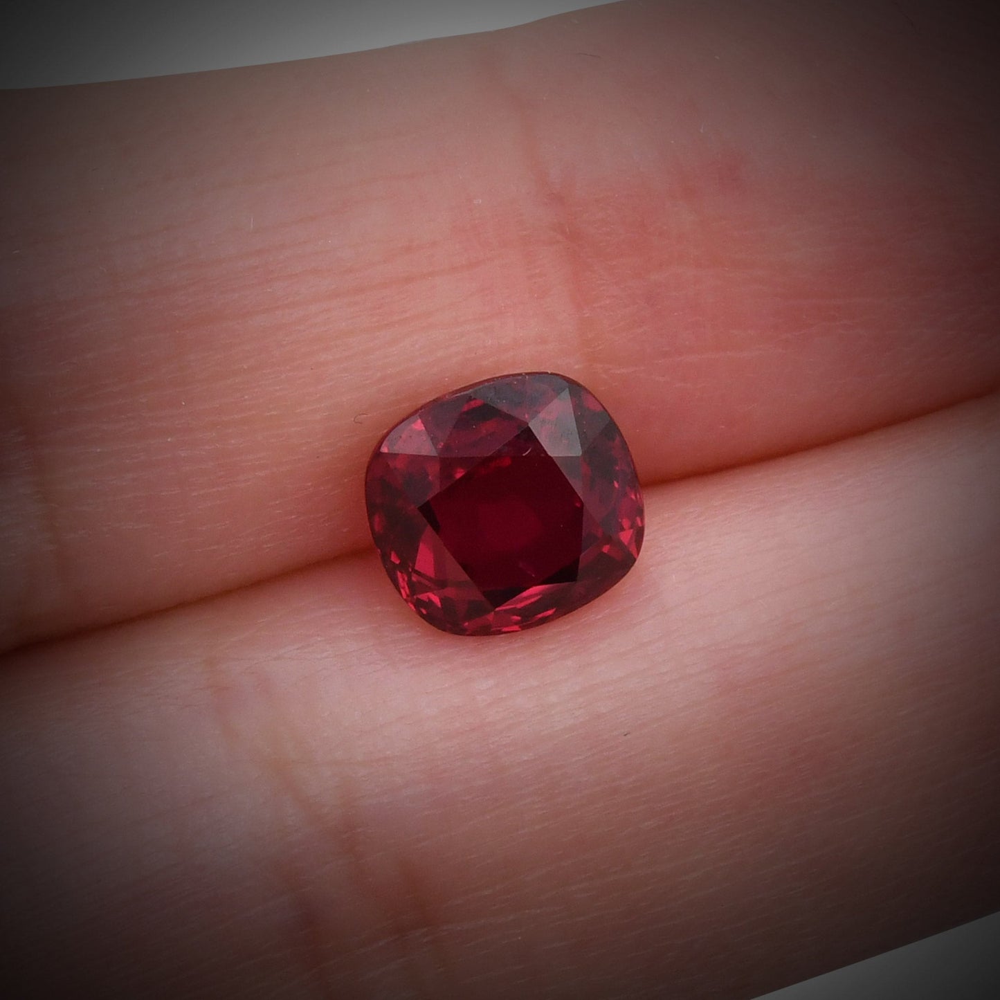 3.36 Carat Red MOZAMBIQUE Cushion Ruby GRS