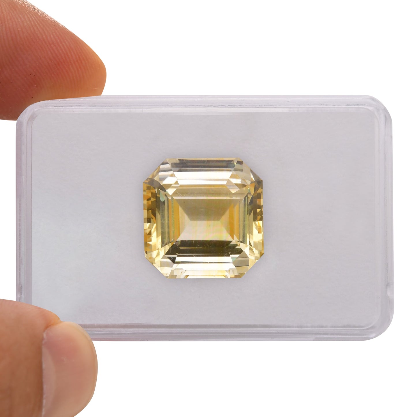 35.32 Carat Yellow SRI LANKAN Sq. Emerald Sapphire CD