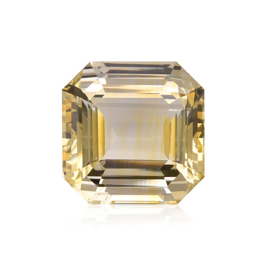 35,32 Karat Gelber Sri Lanka Quadratischer Smaragd Saphir CD