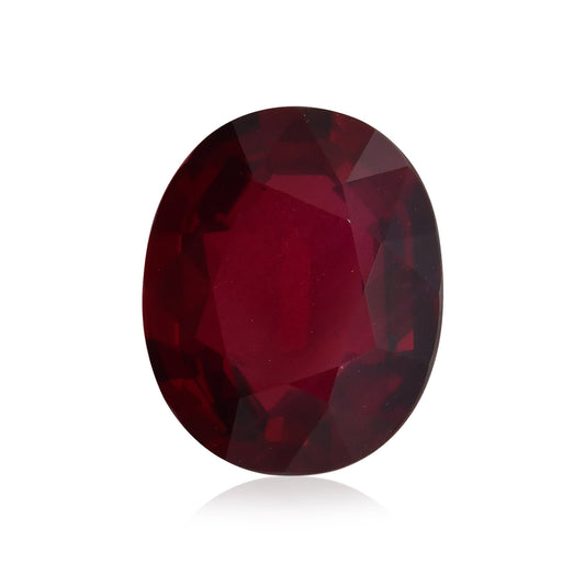 6,10 Karat roter ovaler Rubin aus Mosambik (GRS)