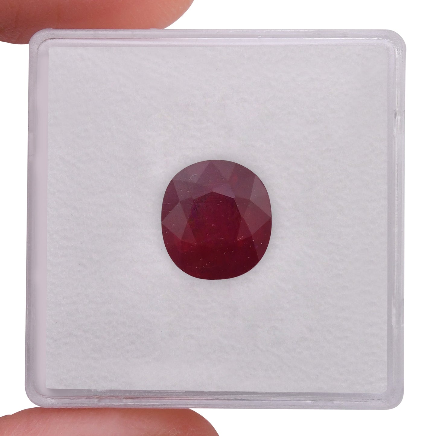 3,39 Karat roter burmesischer Kissen-Rubin GRS