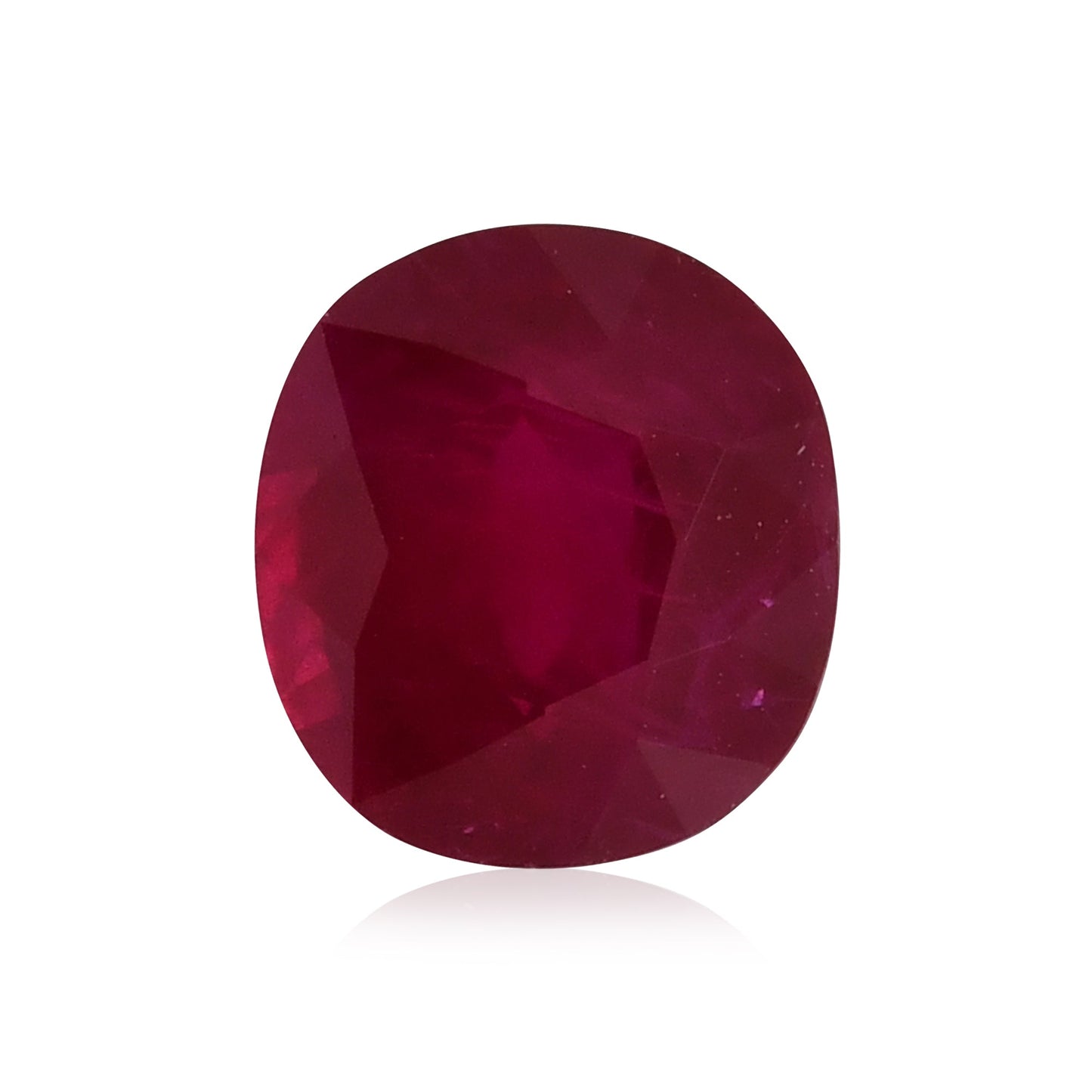 3,39 Karat roter burmesischer Kissen-Rubin GRS