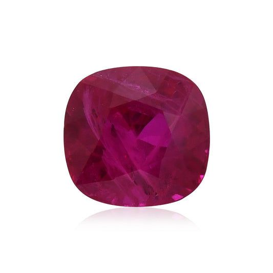 2,02 Karat roter burmesischer Kissenrubin GRS