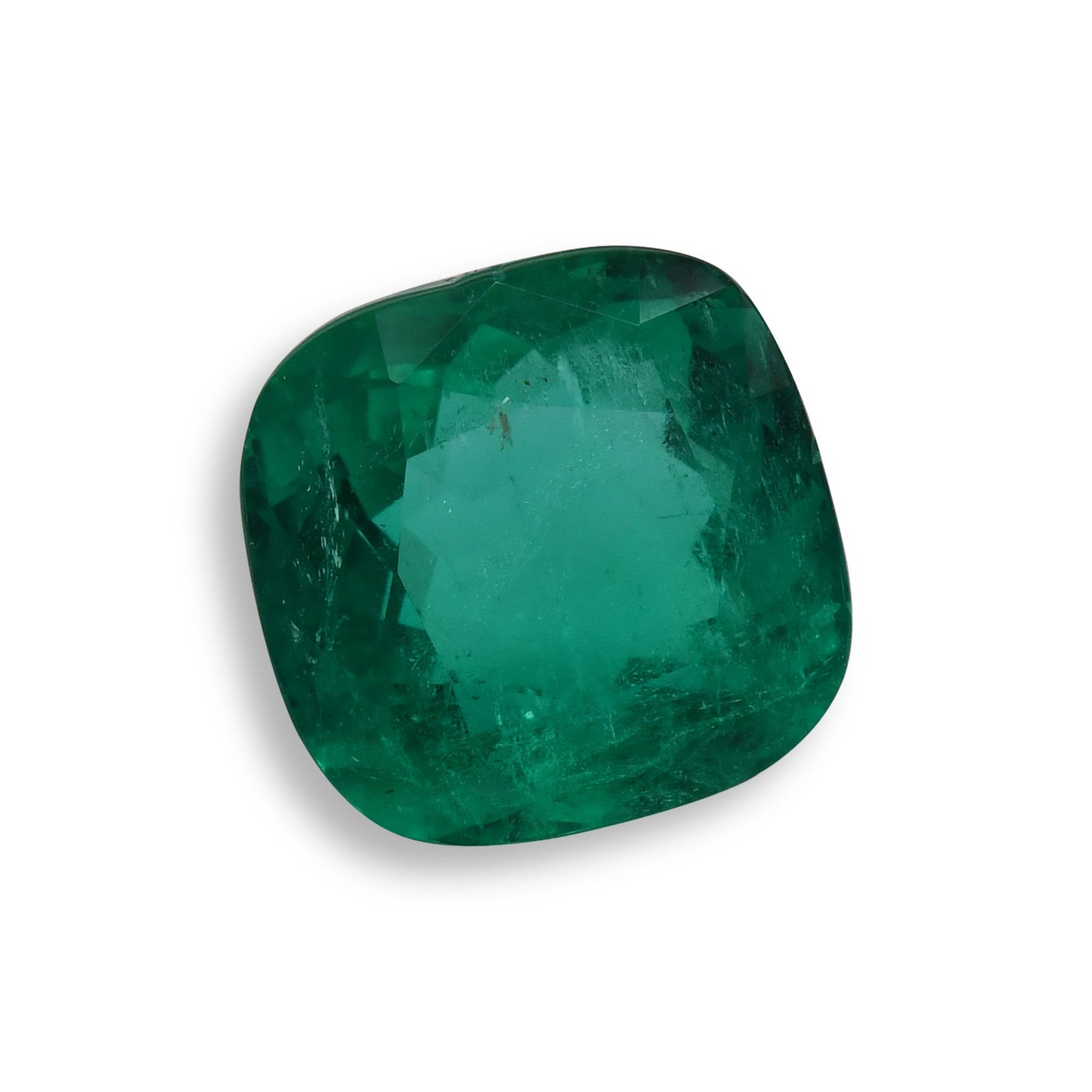 7.37 Carat Green COLOMBIAN Cushion Emerald CD