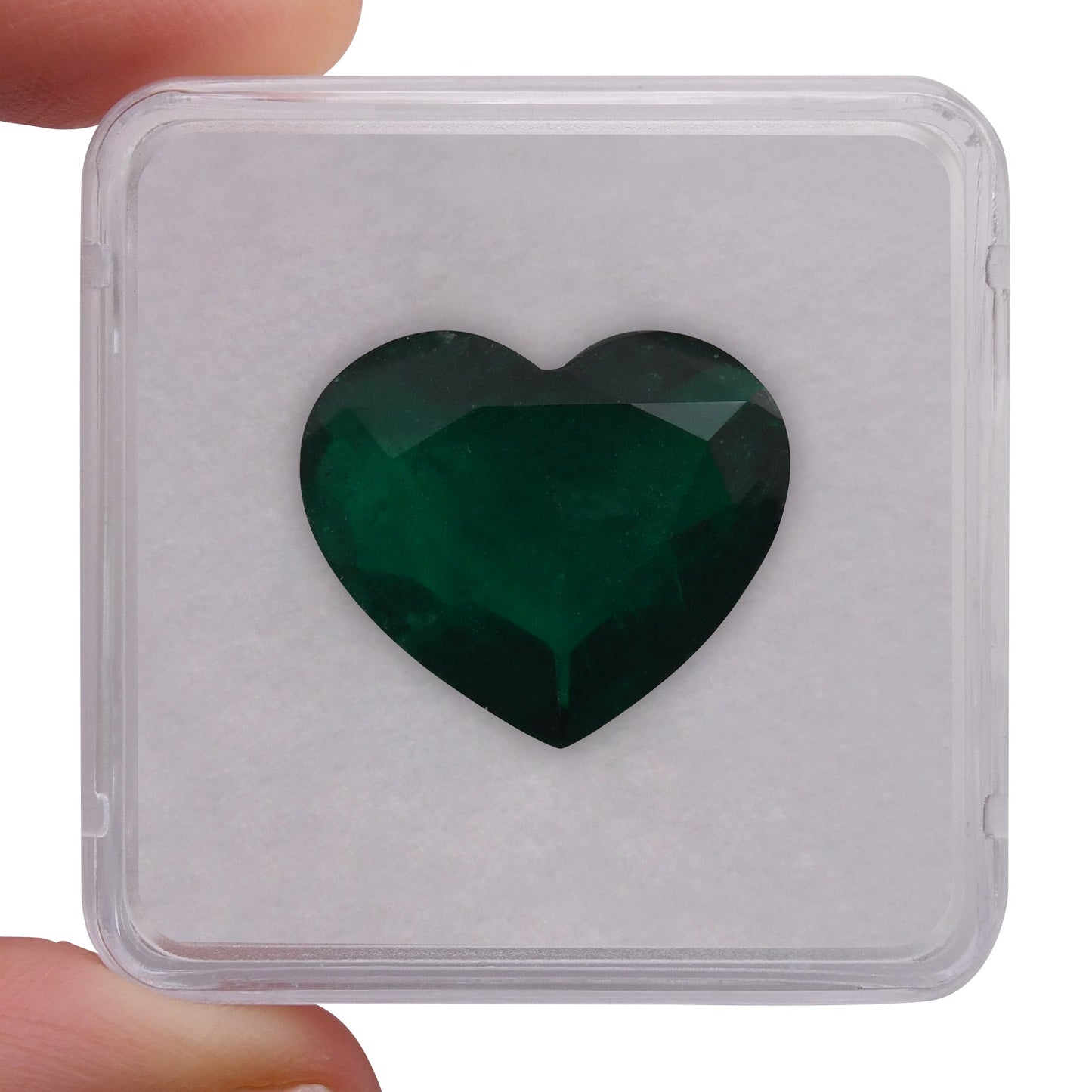 13.44 Carat Green COLOMBIAN Heart Emerald GUBELIN