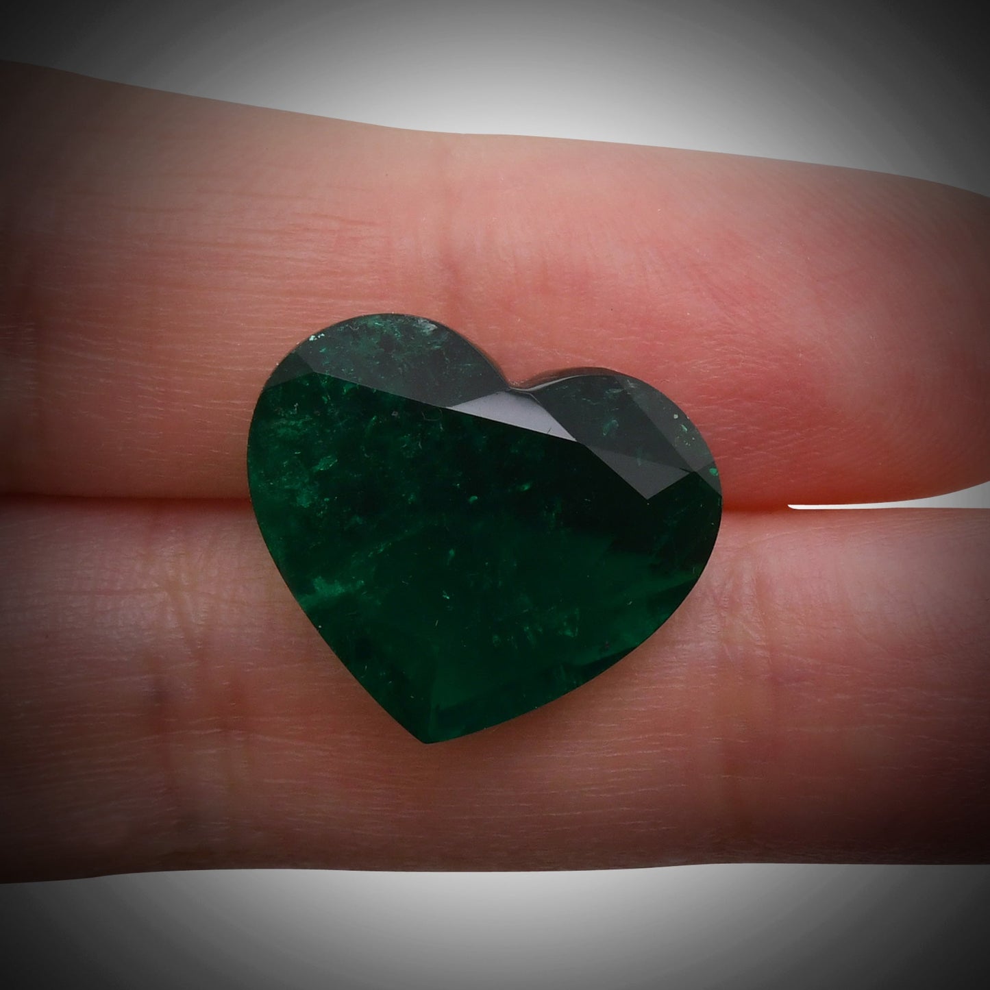13.44 Carat Green COLOMBIAN Heart Emerald GUBELIN