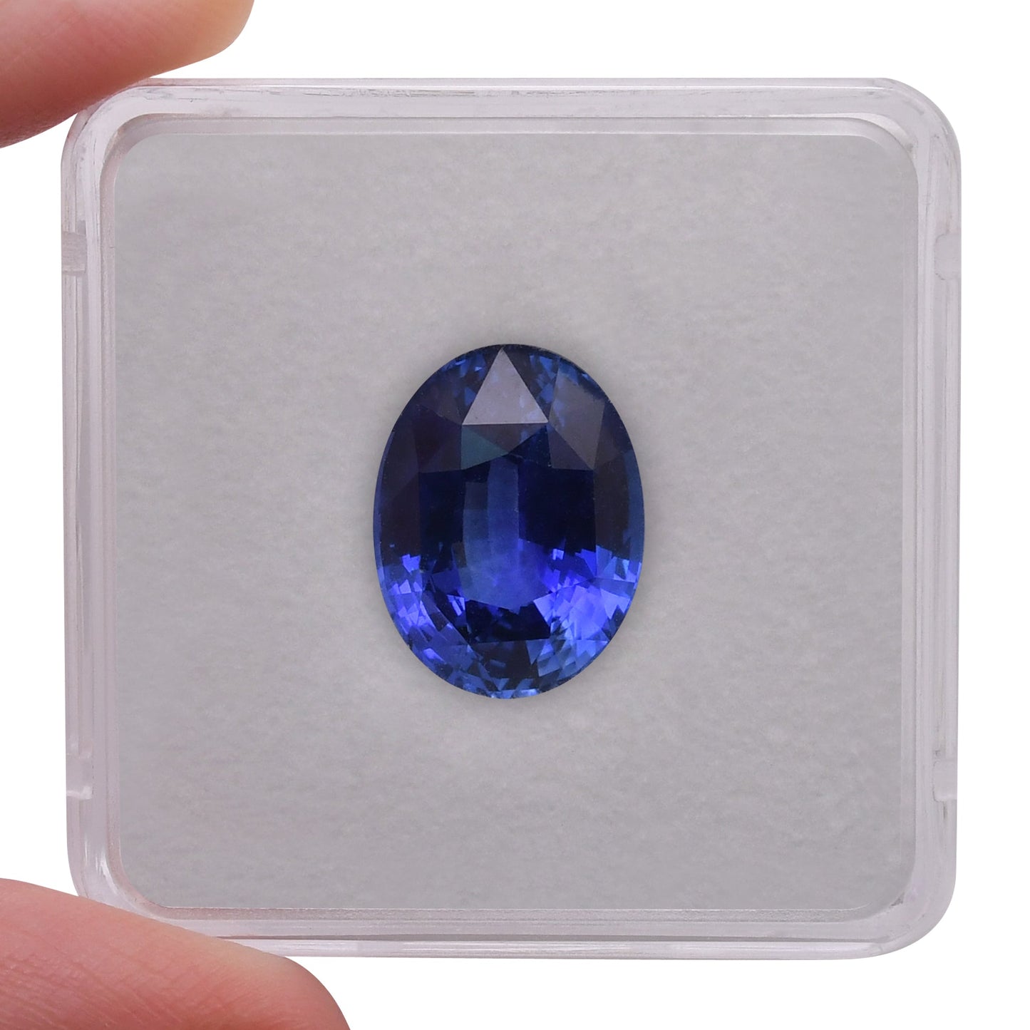 10,46 Karat blauer ovaler Saphir aus Sri Lanka (CD)