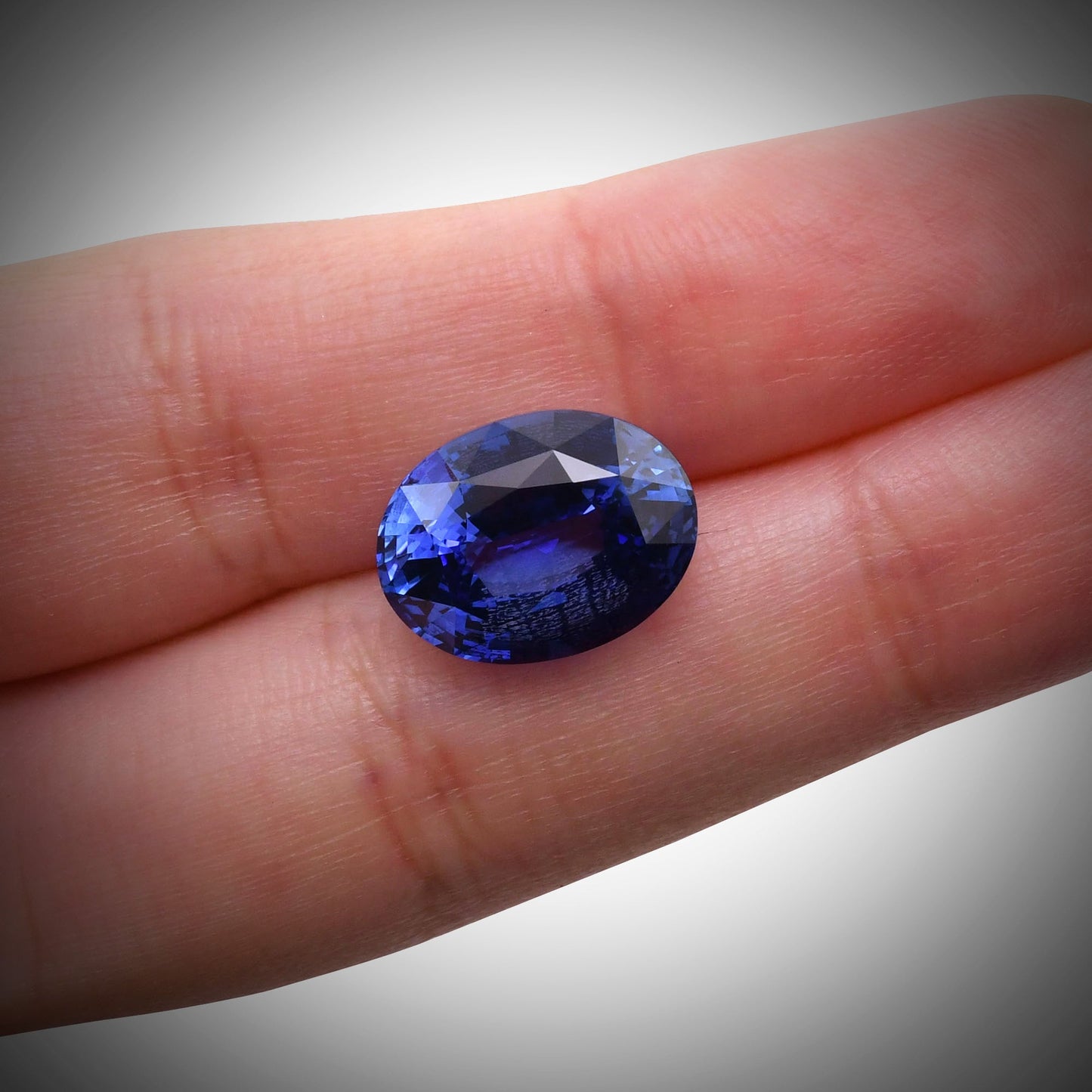 10,46 Karat blauer ovaler Saphir aus Sri Lanka (CD)