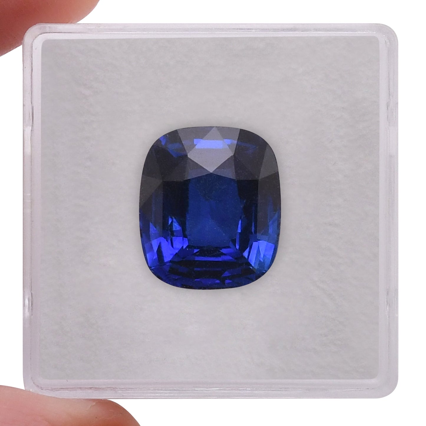 8,02 Karat blauer MADAGASCAR Kissen-Saphir CD