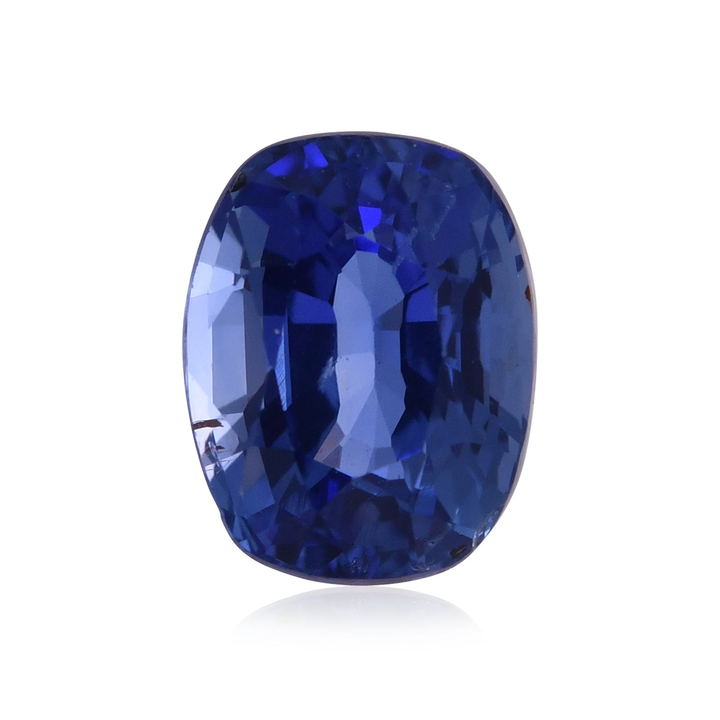 2,04 Karat blauer Kissen-Saphir