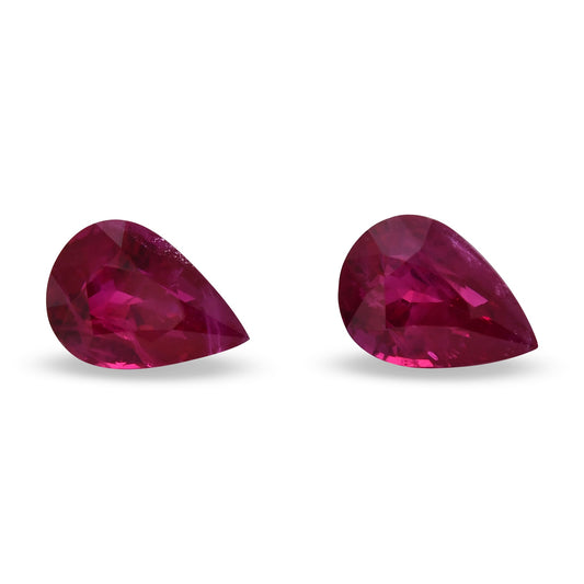 6,50 Karat roter burmesischer Birnenrubin GRS