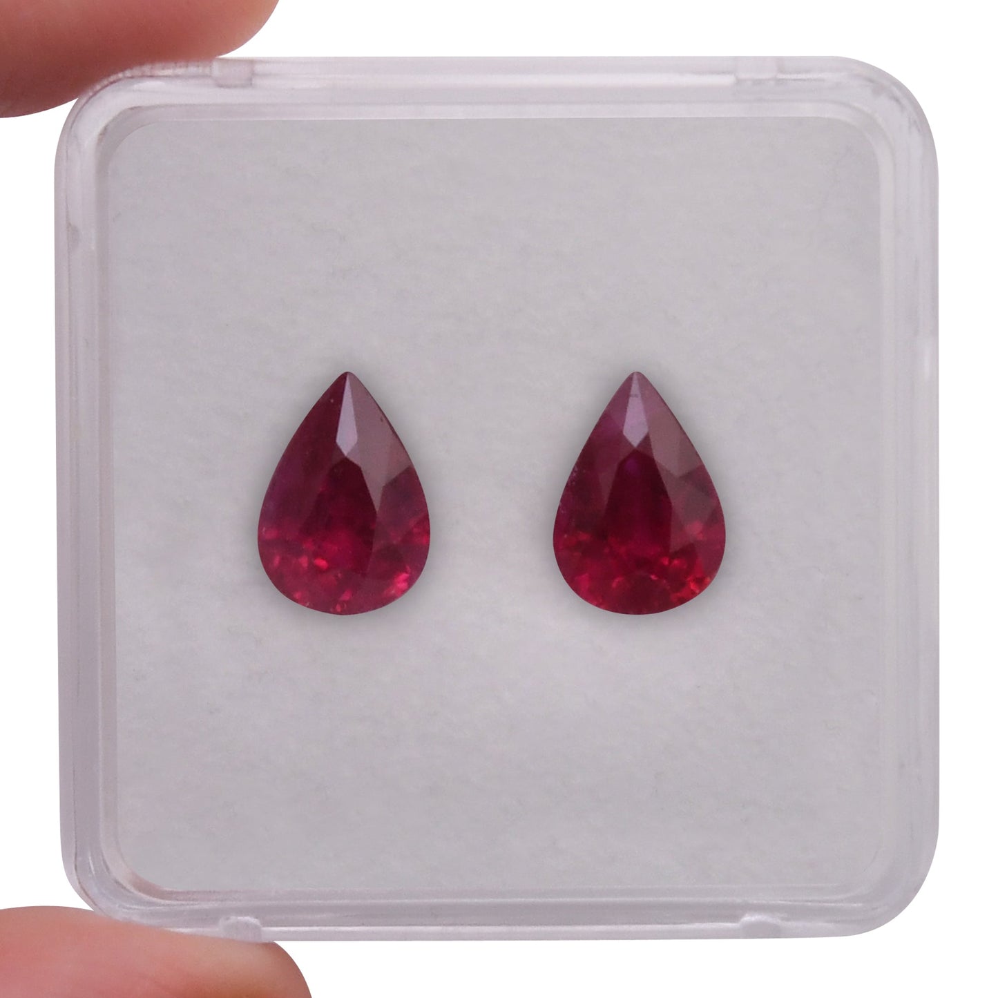 6,50 Karat roter burmesischer Birnenrubin GRS
