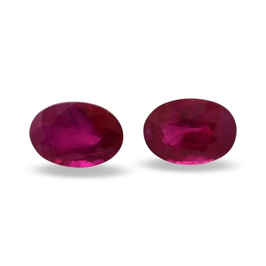 2,09 Karat roter ovaler Rubin