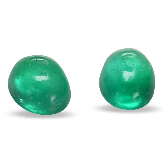 4,30 Karat grüner kolumbianischer Cabochon-Smaragd