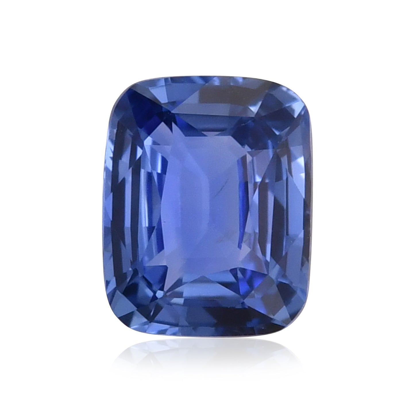 2,08 Karat blauer Kissen-Saphir