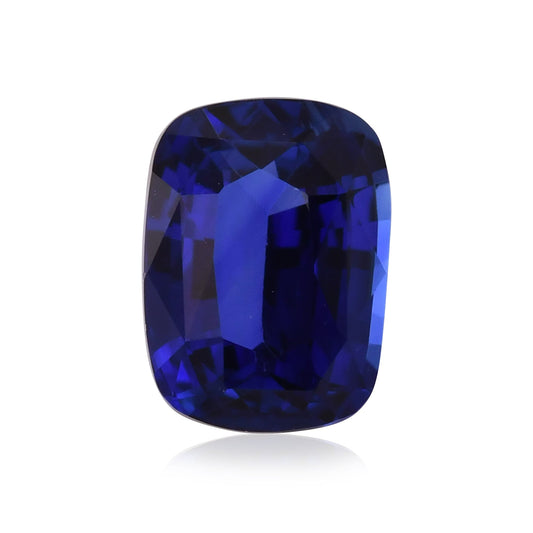 1,57 Karat blauer Kissen-Saphir