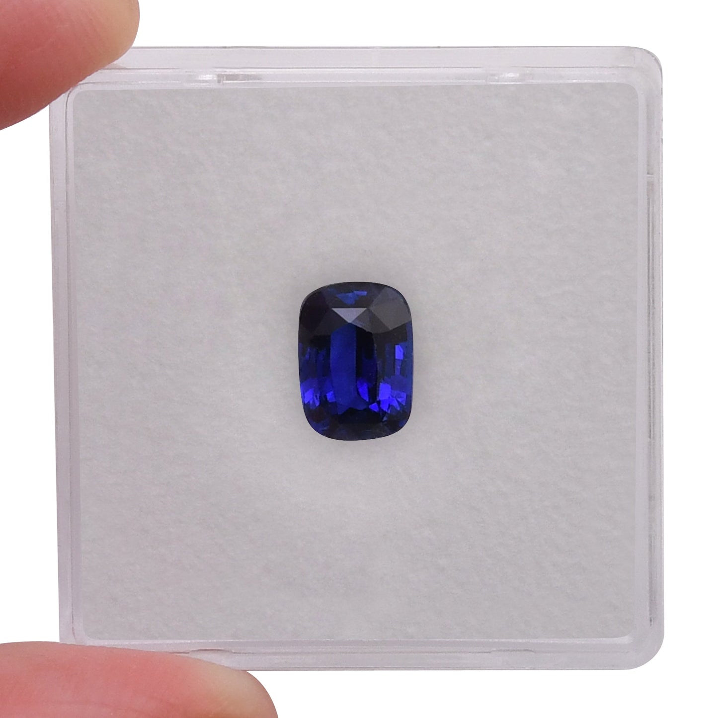 1.57 Carat Blue  Cushion Sapphire