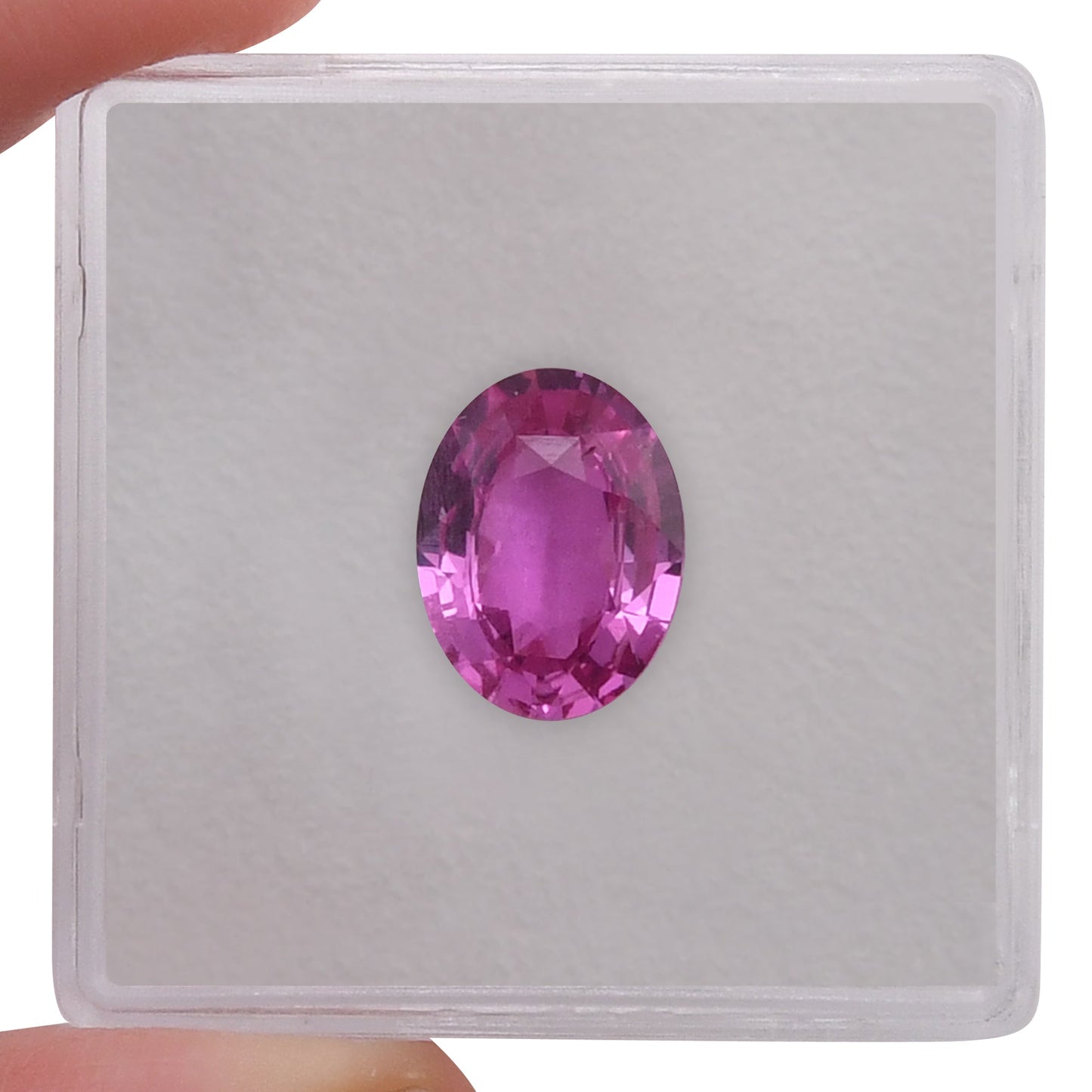 2,51 Karat rosa ovaler Saphir