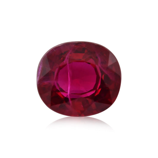 1,27 Karat roter Kissen-Rubin