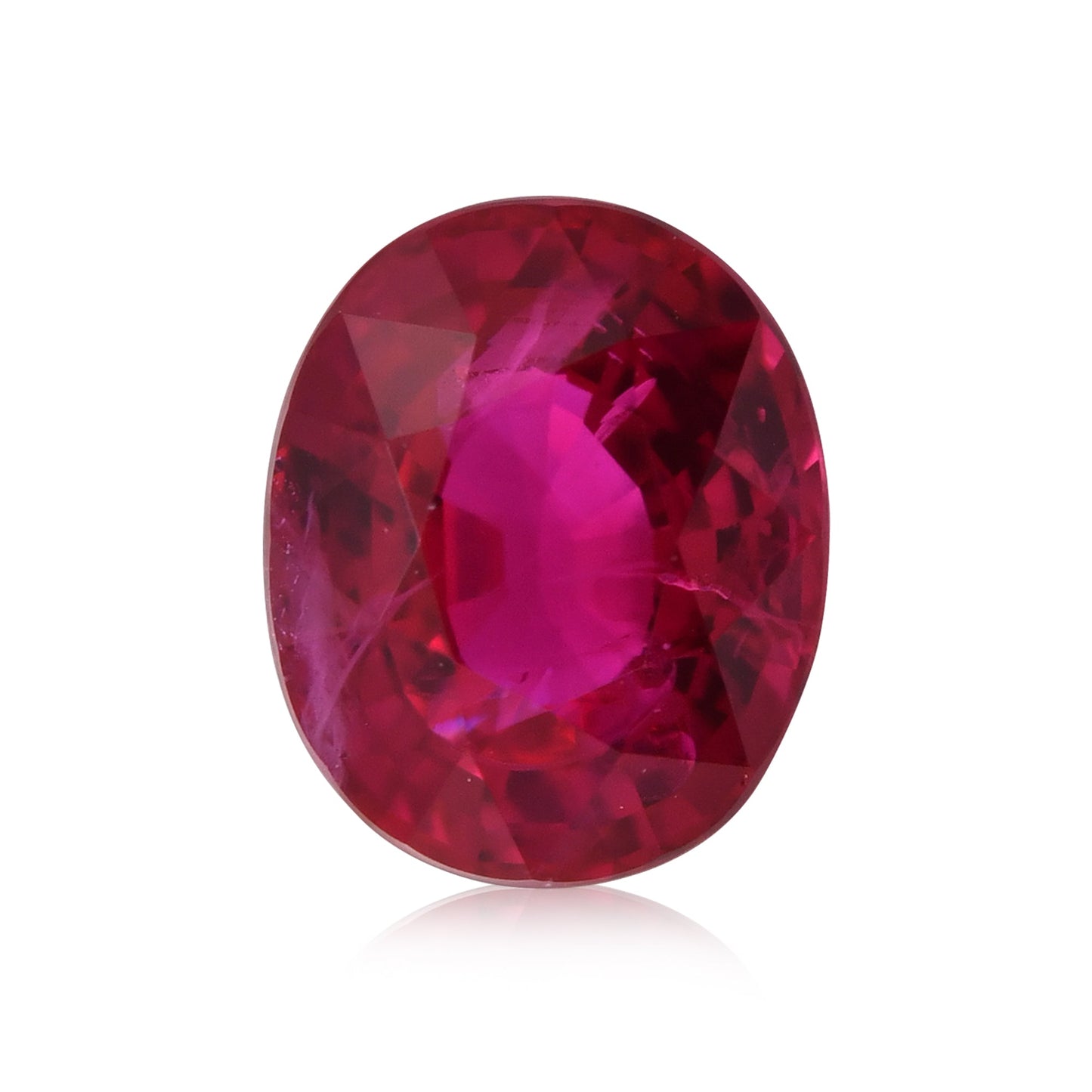 1,06 Karat roter burmesischer ovaler Rubin GRS