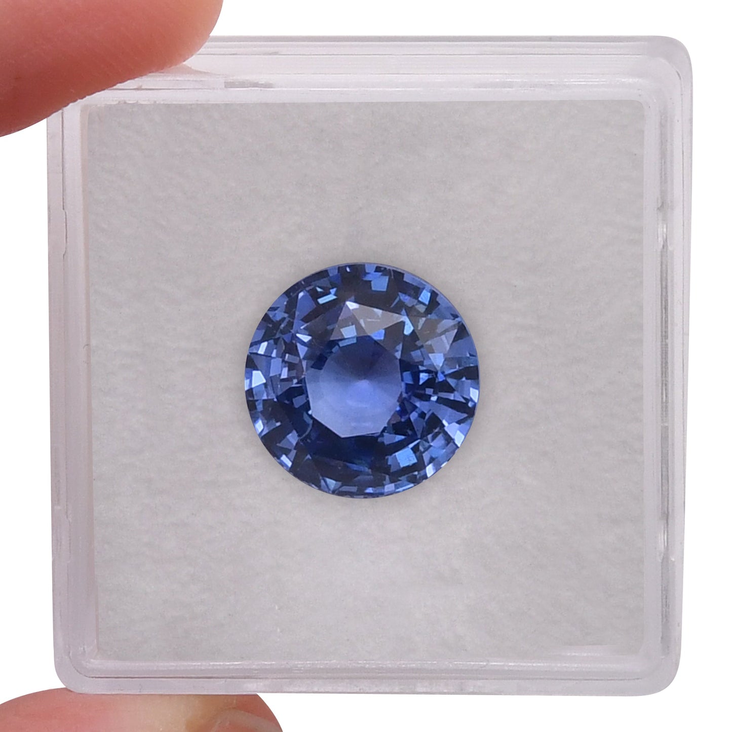 6,25 Karat blauer runder Saphir aus Sri Lanka (CD)