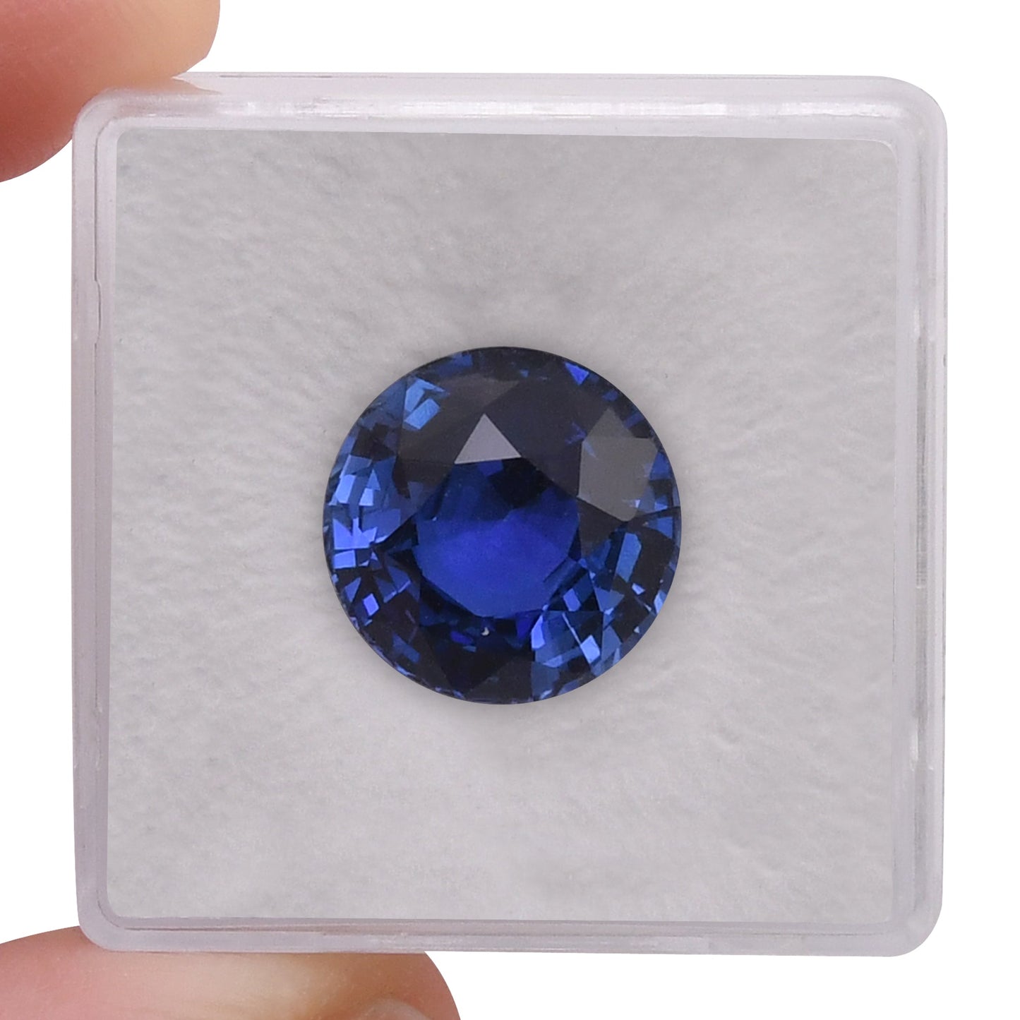 7,58 Karat blauer runder Saphir aus Sri Lanka (CD)