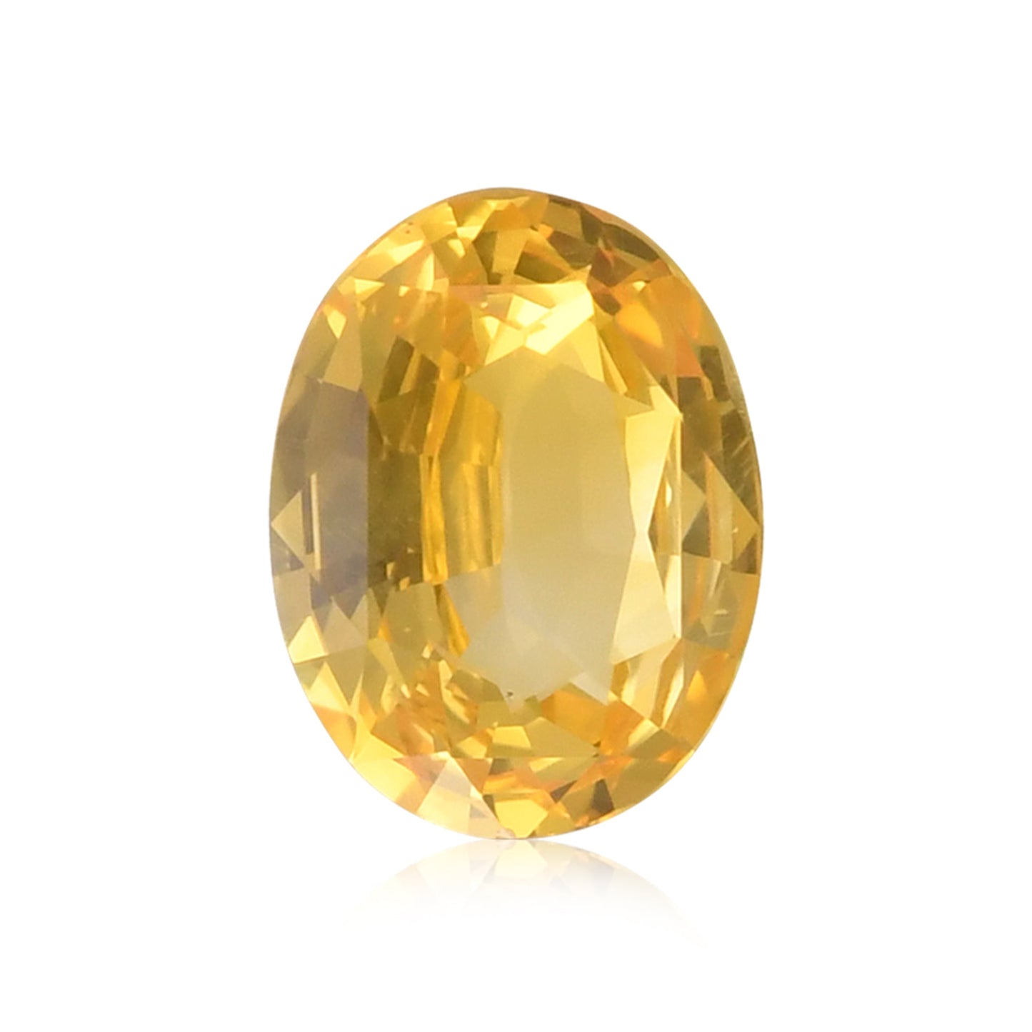 2,10 Karat gelber ovaler Saphir aus Sri Lanka