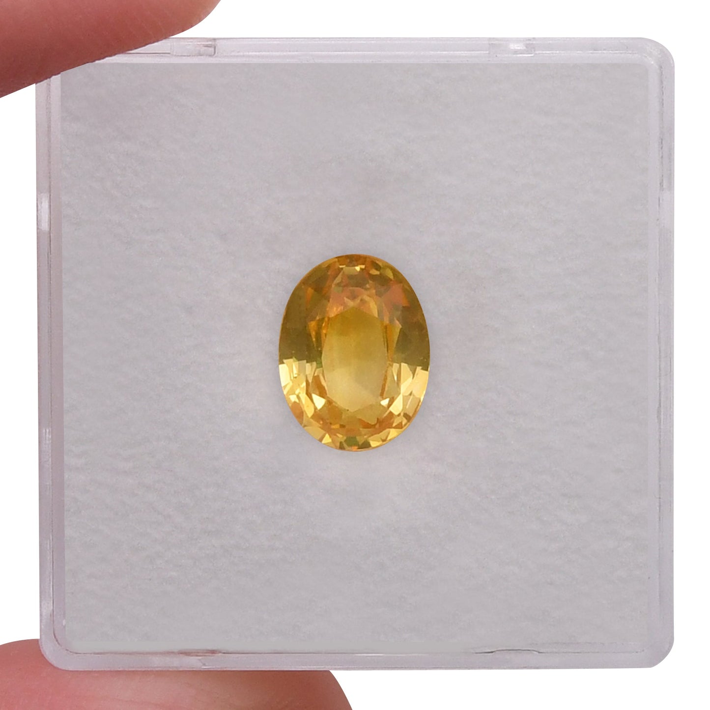 2,10 Karat gelber ovaler Saphir aus Sri Lanka