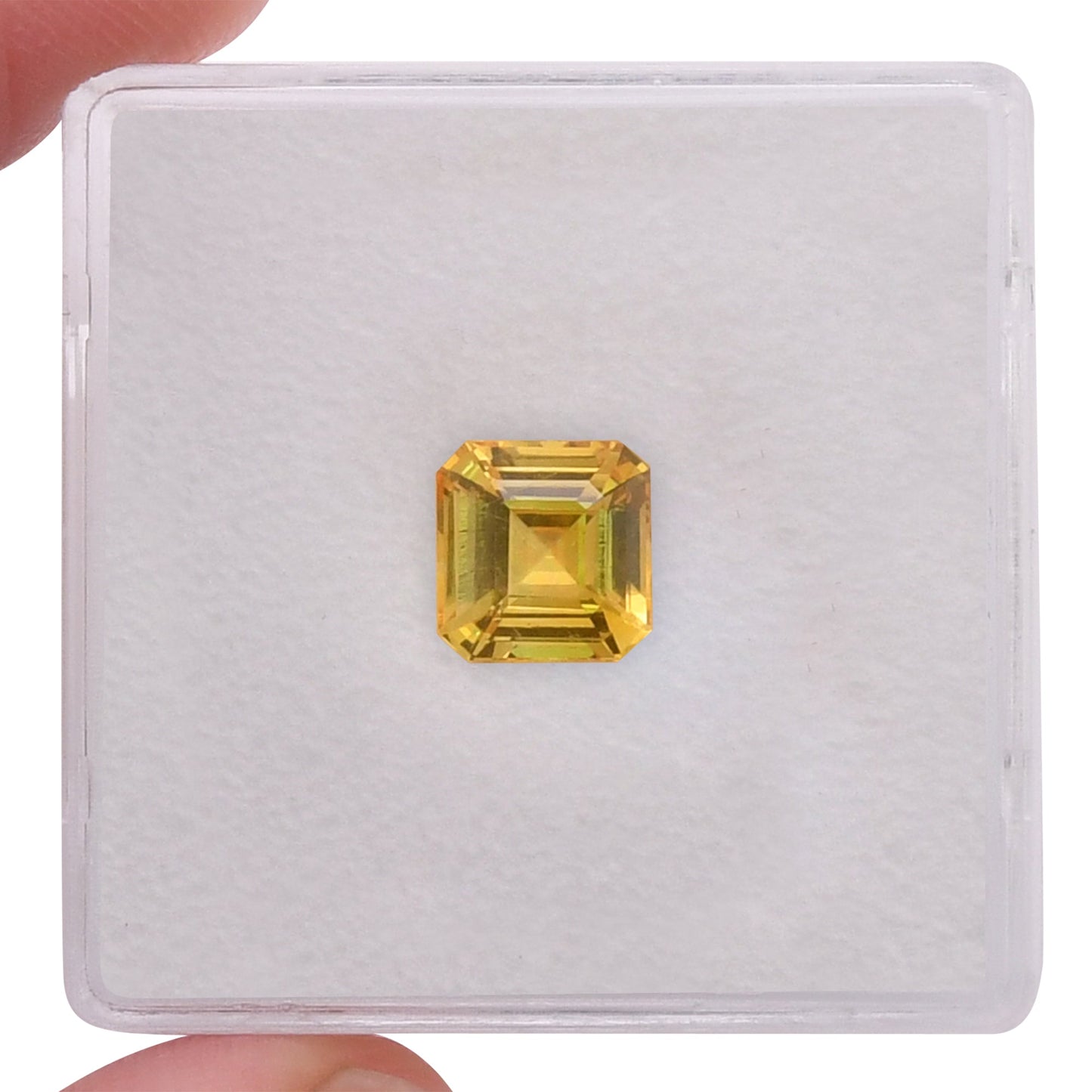 1.56 Carat Yellow SRI LANKAN Sq. Emerald Sapphire