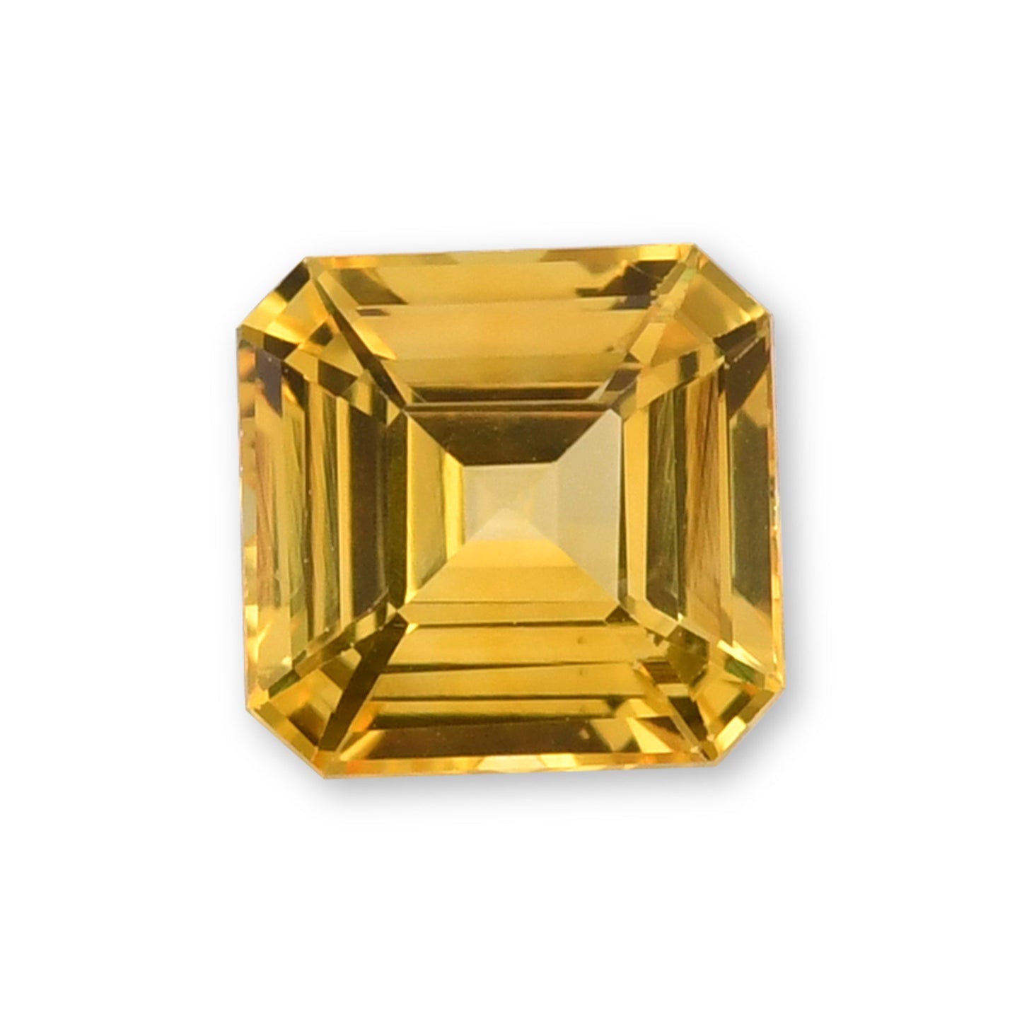 1.56 Carat Yellow SRI LANKAN Sq. Emerald Sapphire