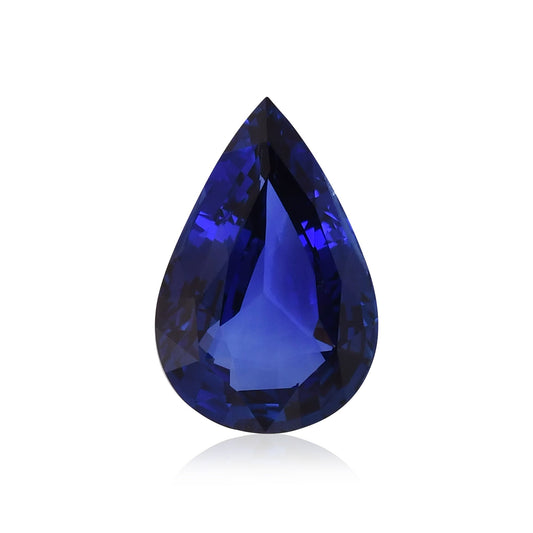13,54 Karat blauer birnenförmiger Saphir aus Sri Lanka (CD)