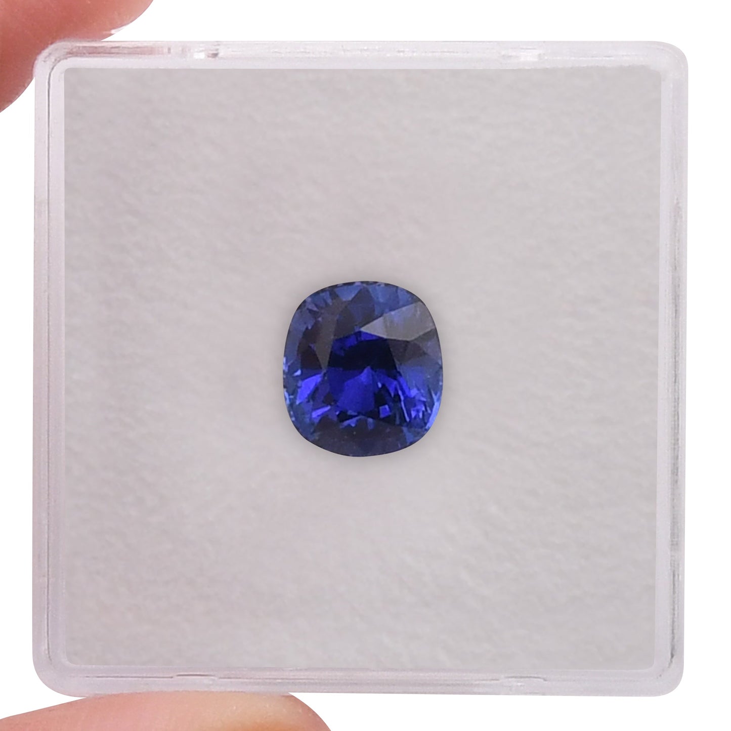 2,53 Karat blauer Kissen-Saphir
