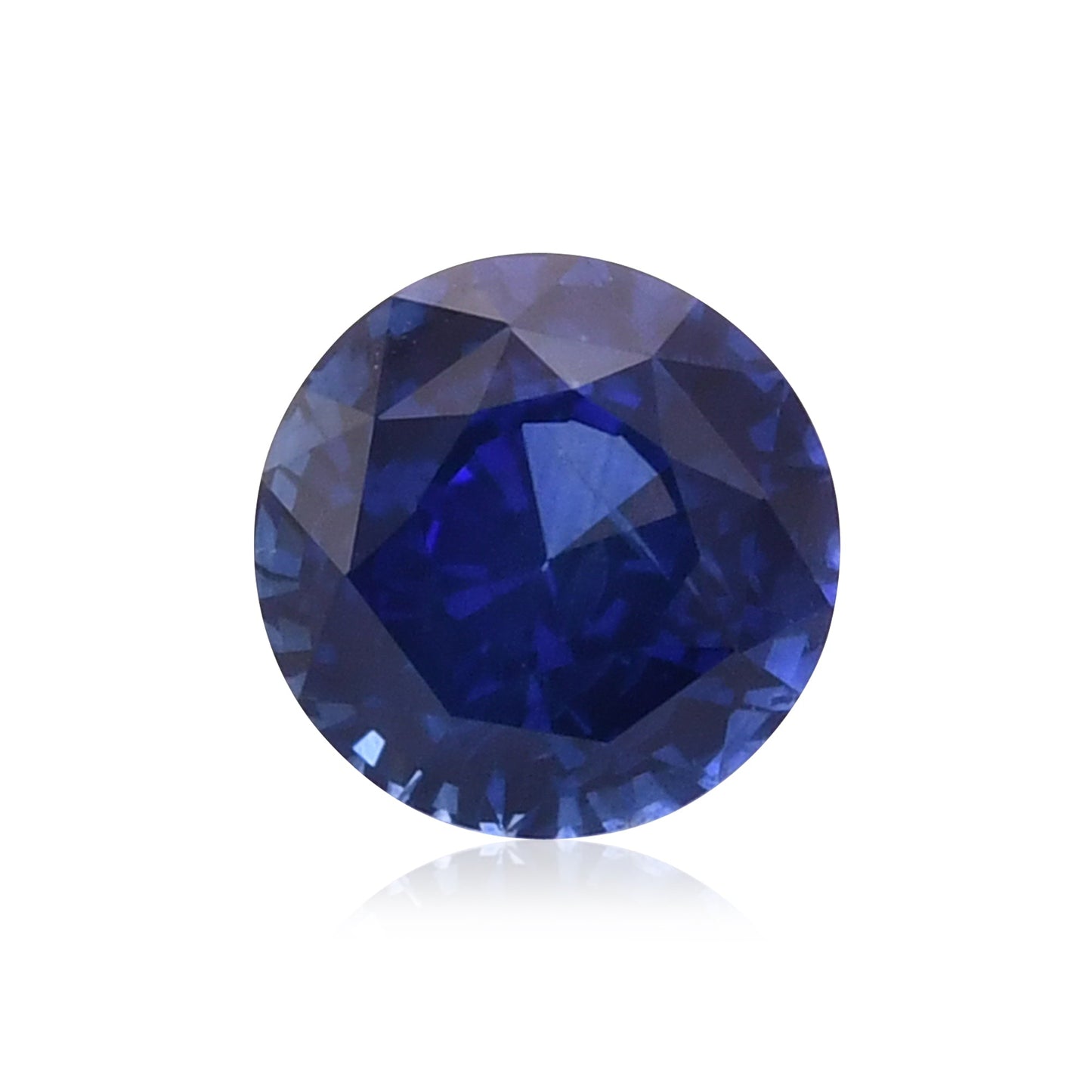 2,35 Karat blauer runder Saphir
