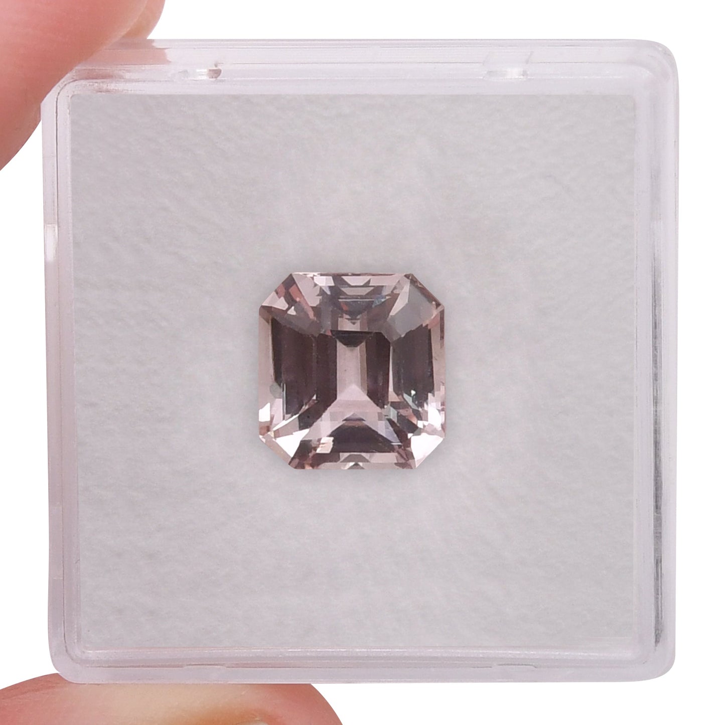 4,03 Karat Pink SRI LANKAN Sq. Emerald Sapphire CD
