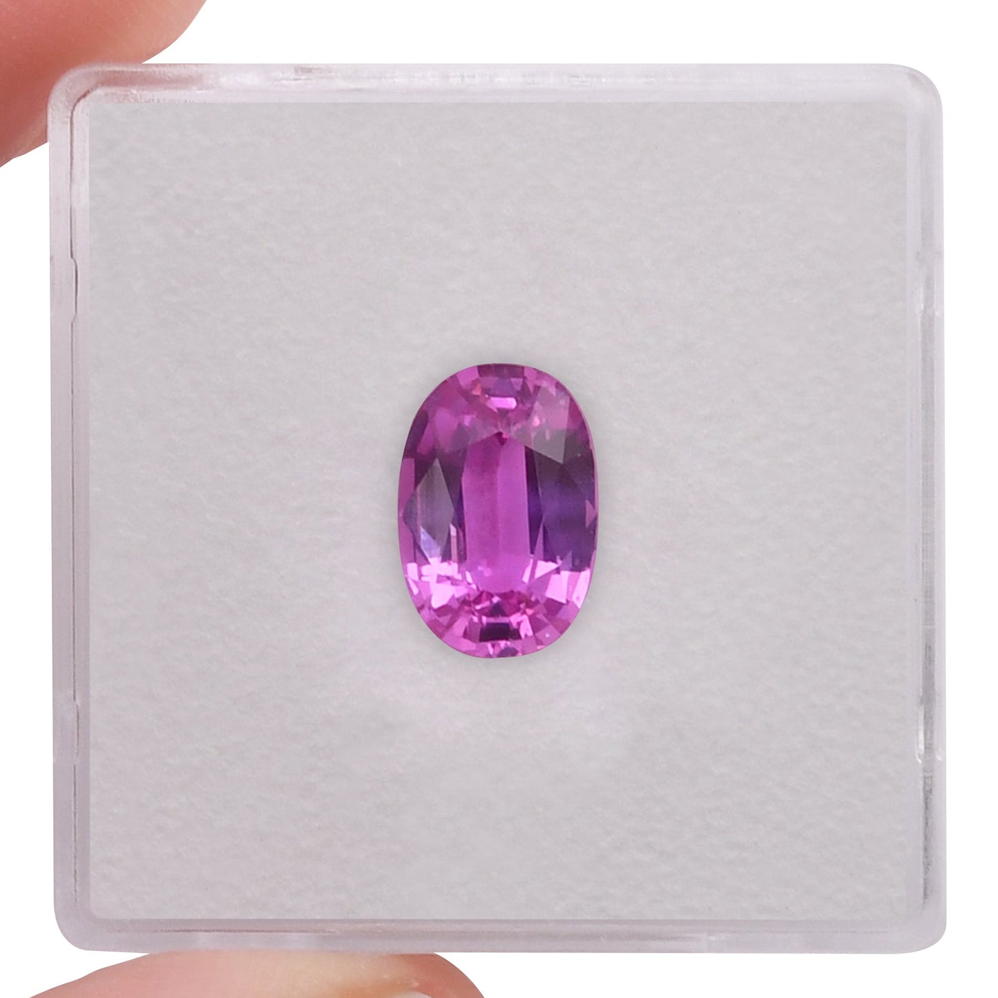 2,06 Karat rosa ovaler Saphir