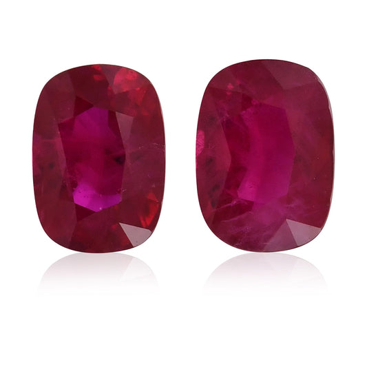 2,18 Karat roter Kissen-Rubin