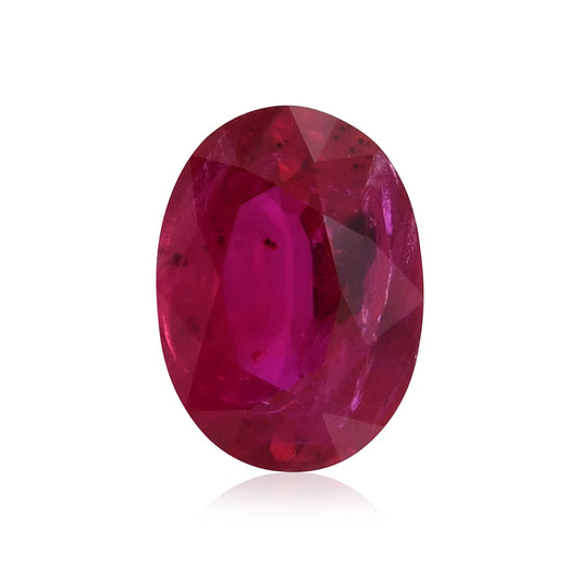 1,30 Karat roter ovaler Rubin