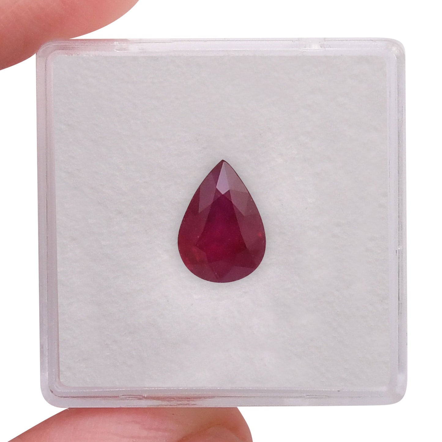 2.21 Carat Red  Pear Ruby