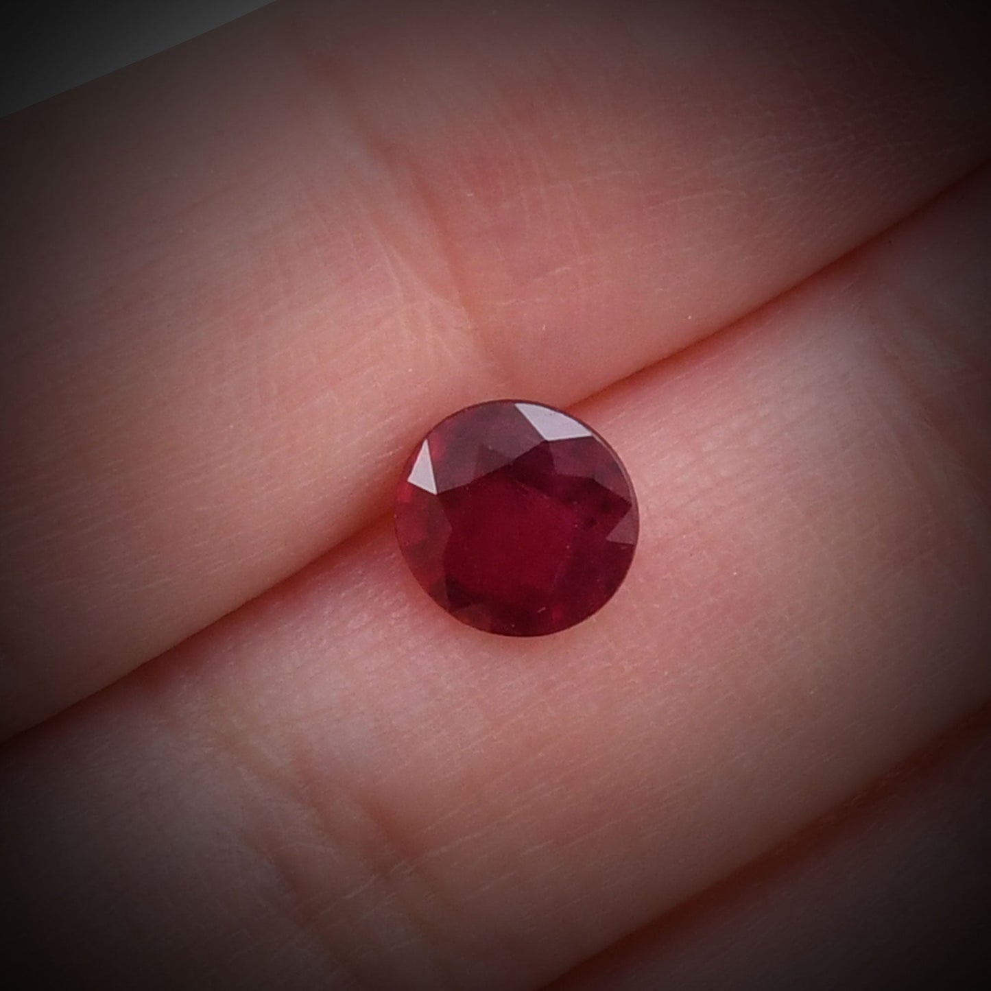 1.67 Carat Red  Round Ruby