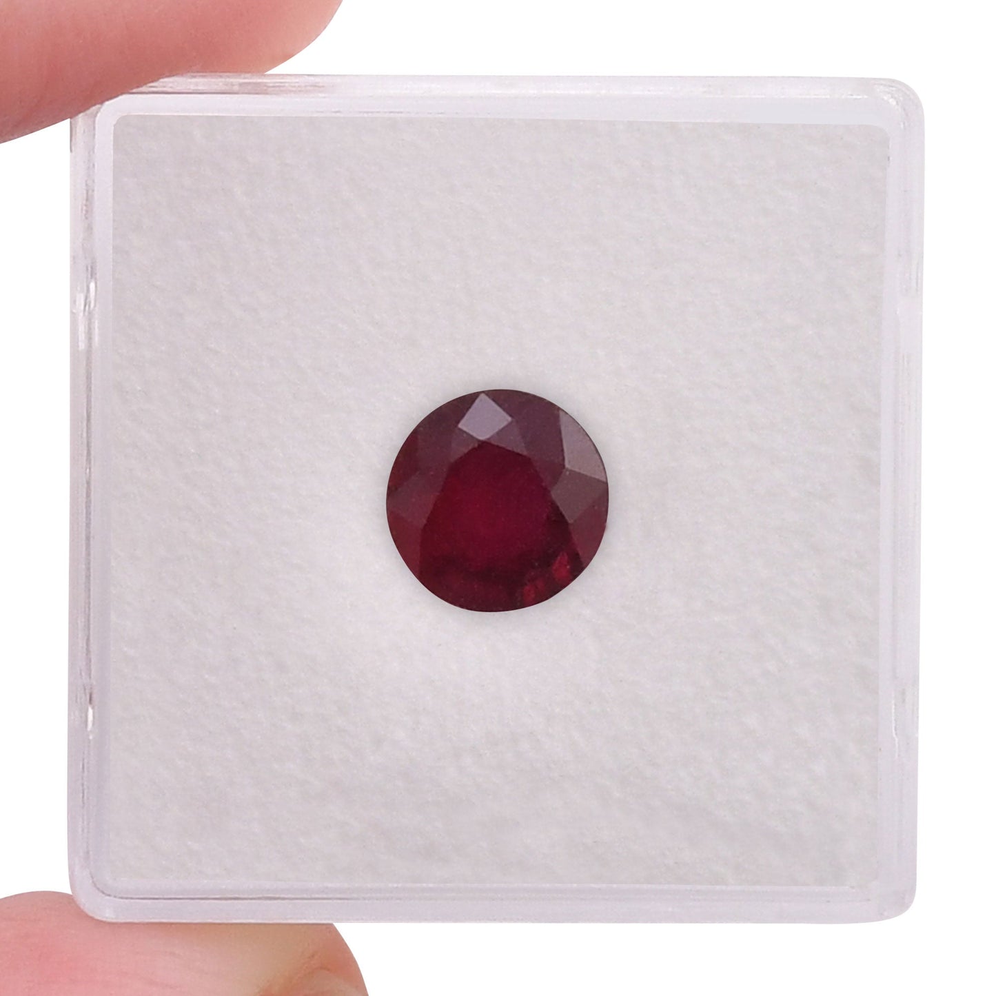 1.67 Carat Red  Round Ruby