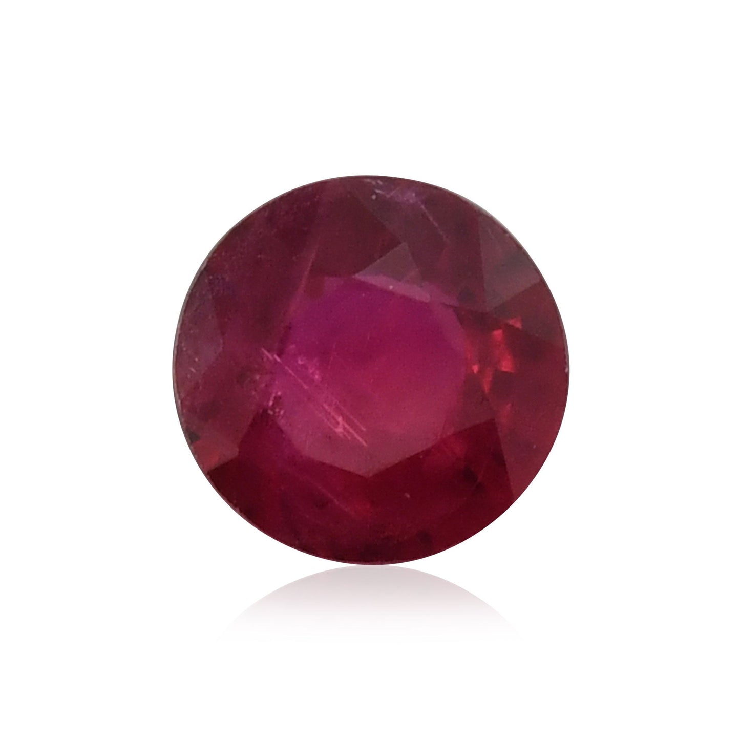 1.67 Carat Red  Round Ruby