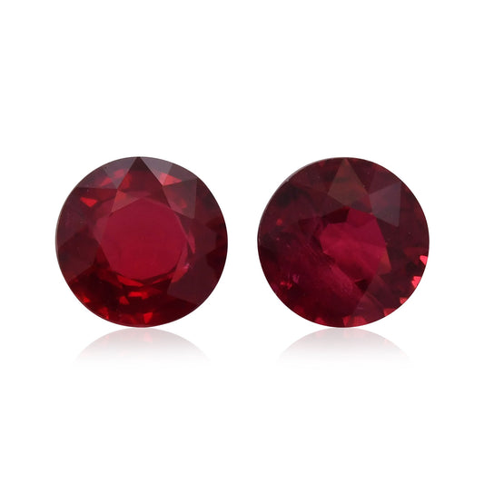 2,90 Karat roter runder Rubin