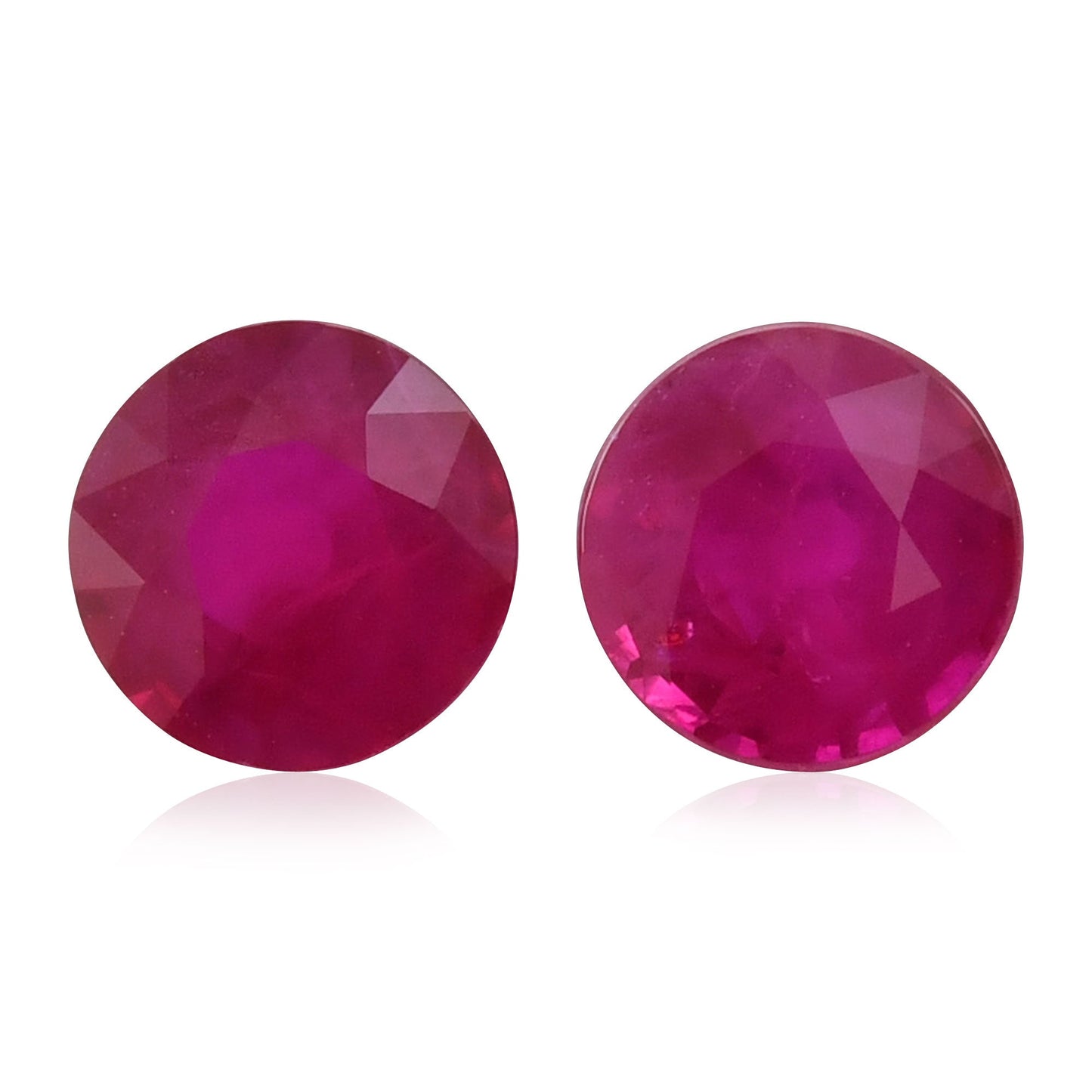 2,07 Karat roter runder Rubin