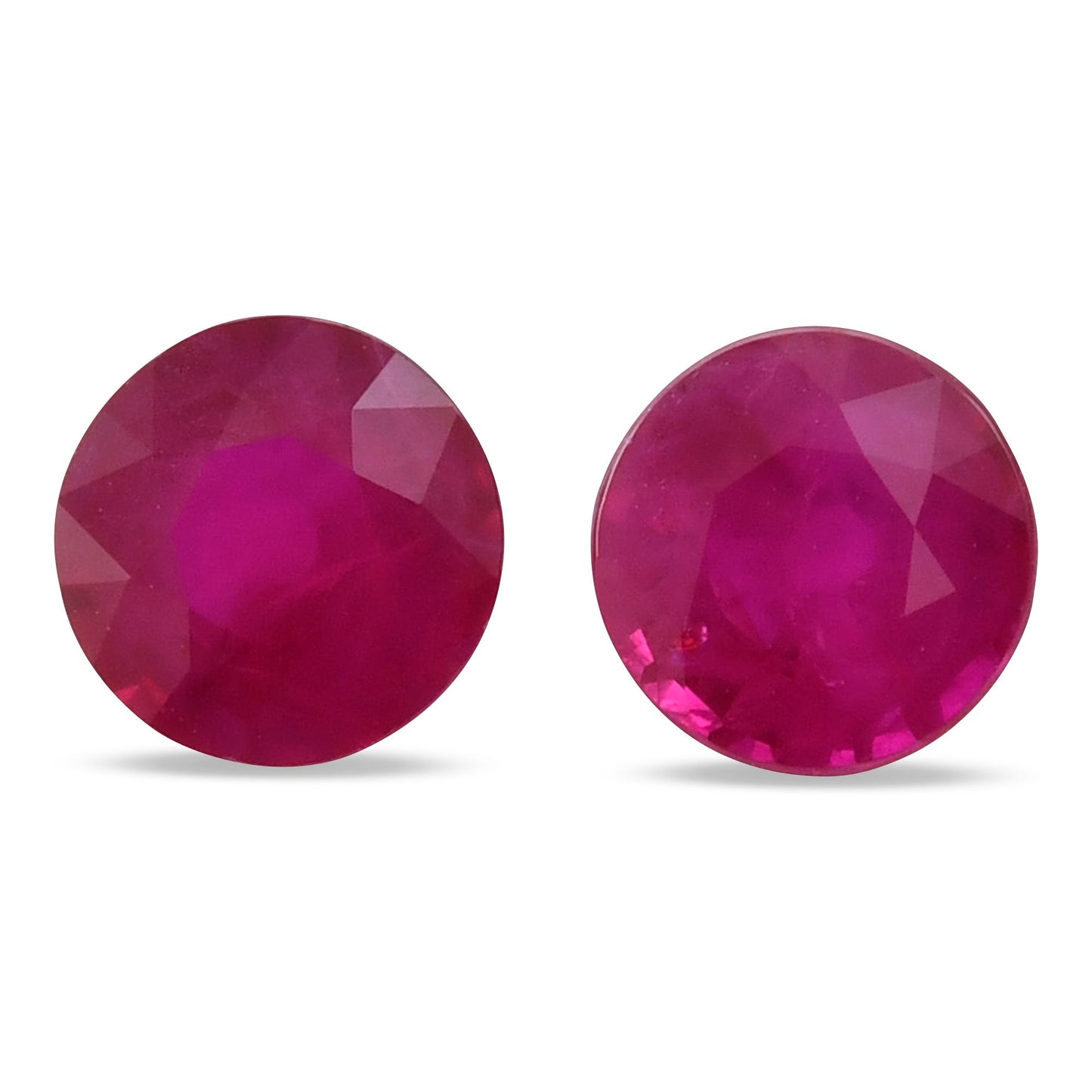 2,07 Karat roter runder Rubin