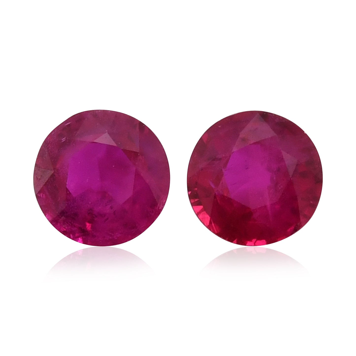 1.38 Carat Red  Round Ruby